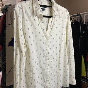 Tommy Hilfiger Branded White Botton Down